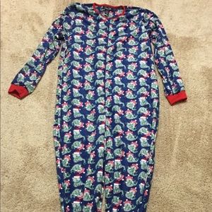 NWOT Christmas cats fleece footie pajamas